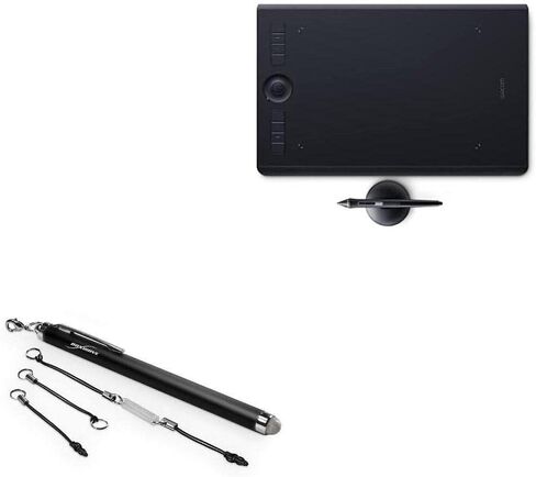 BoxWave Stylus Pen Compatible with Wacom Intuos Pro M (PTH-660) - EverTouch Capacitive Stylus, Fiber Tip Capacitive Stylus Pen - Jet Black in Saudi Arabia