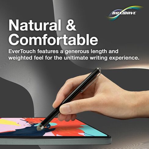 BoxWave Stylus Pen Compatible with Wacom Intuos Pro M (PTH-660) - EverTouch Capacitive Stylus, Fiber Tip Capacitive Stylus Pen - Jet Black in Saudi Arabia