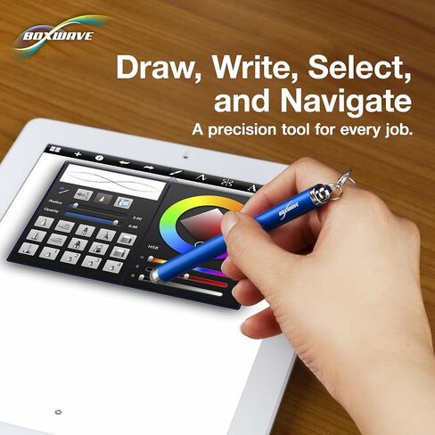 BoxWave Stylus Pen Compatible with Wacom Intuos Pro M (PTH-660) - EverTouch Capacitive Stylus, Fiber Tip Capacitive Stylus Pen - Jet Black in Saudi Arabia