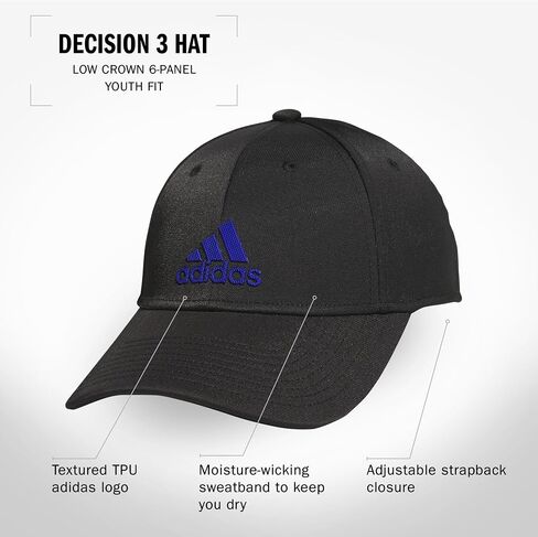 adidas boys Kids-boy's/Girl's Decision Structured Adjustable Fit Cap Baseball Cap in Kuwait
