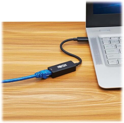 Tripp Lite by Eaton U436-06N-2P5 USB-C to 2.5Gbps RJ45 Ethernet Adapter, USB 3.2 Gen1 Thunderbolt 3, Plug & Play for Mac/Windows/Linux, Cloud Care Pre-Configured Bundle Eligible (1 Pack) in Saudi Arabia