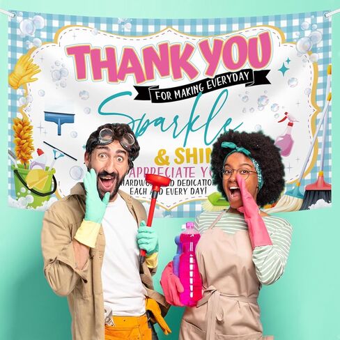 Mehofond Happy Housebering Week Banner Backdrop شكرًا لك على كل ما تقوم به في الحفاظ على الحفرة المنزلية في أسبوع التقدير. in Kuwait