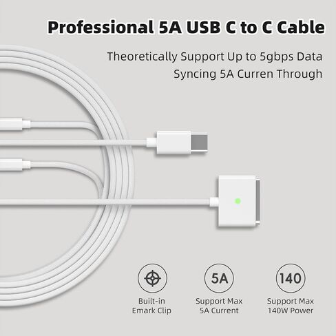 Mac Book Pro Charger, Csevanli 280W USB C Charger Fast Charger Adapter Compatible with MacBook pro/Air 13, 14, 15, 16 inch, ipad Pro,Samsung Galaxy and All USB C Device (2 Cables Included) in Saudi Arabia