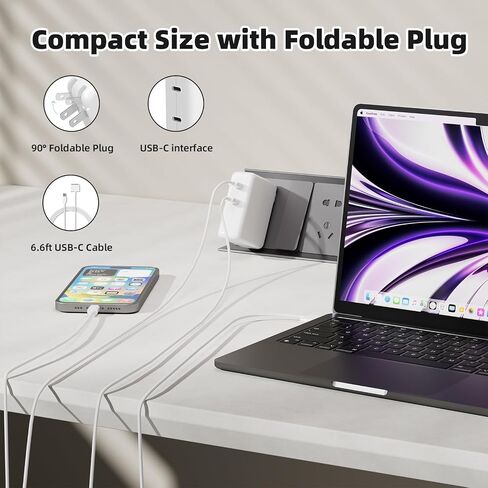 Mac Book Pro Charger, Csevanli 280W USB C Charger Fast Charger Adapter Compatible with MacBook pro/Air 13, 14, 15, 16 inch, ipad Pro,Samsung Galaxy and All USB C Device (2 Cables Included) in Saudi Arabia