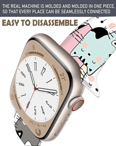 Sport Watch Band متوافق مع Apple Watch Band 38mm 40mm 41mm النساء ، معصم حزام Sport Sport الناعم للسيليكون للسيليكون للبديل عن سلسلة IWatch Series Ultra 9 8 7 6 5 4 3 2 1 SE - D in Kuwait