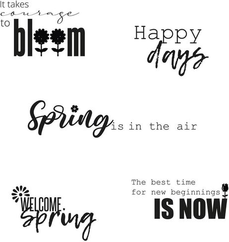 Clear Stamps 5PK Spring Sentiments by Lisa Jones in Kuwait