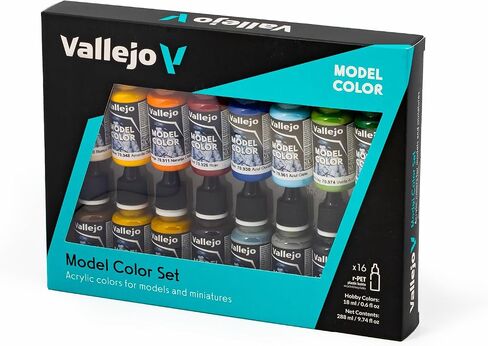 Vallejo Naval Steam Era Paint Set, 17ml, Naval Steam Era Paint Set 17ml, 0.5 Fl Oz (Pack of 16) in Kuwait