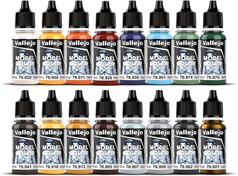 Vallejo Naval Steam Era Paint Set, 17ml, Naval Steam Era Paint Set 17ml, 0.5 Fl Oz (Pack of 16) in Kuwait
