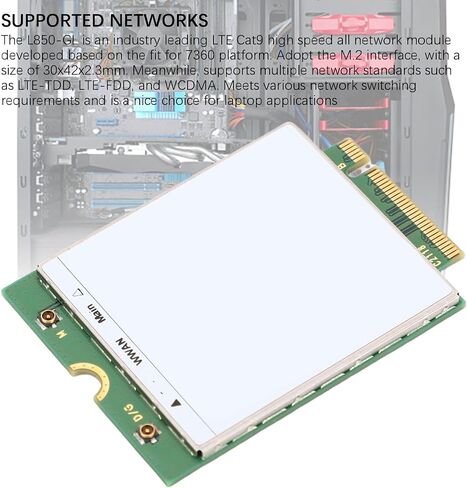 وحدة بطاقة ZOPSC L850 GL LTE 4G WWAN ، محول شبكة M.2 عالية السرعة M.2 مع فتحة SIM ودعم ESIM ، ل LATITUSE in Kuwait
