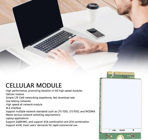 وحدة بطاقة ZOPSC L850 GL LTE 4G WWAN ، محول شبكة M.2 عالية السرعة M.2 مع فتحة SIM ودعم ESIM ، ل LATITUSE in Kuwait