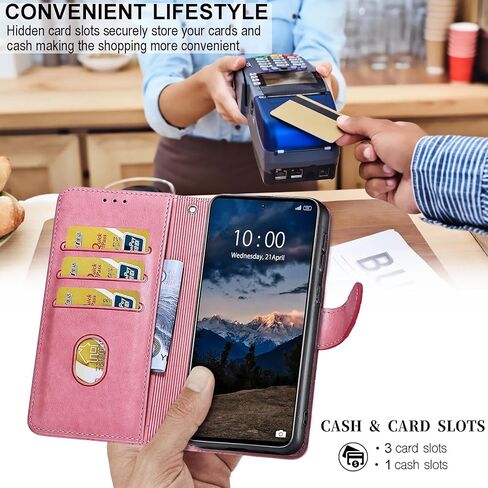 for iPhone 14 Pro Wallet case, Flip Folio Cover with Stand Feature for Women Men, PU Leather Phone Case Fit for iPhone 14 Pro 6.1'' [Blue-Butterfly] in Saudi Arabia