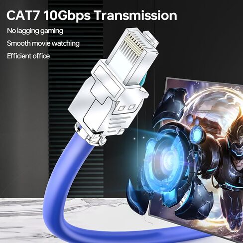 أداة الموصلات RJ45 مجانية 10 جيجابت في الثانية ، CAT6 CAT6A CAT7 CAT8 FTP Shield Ethernet Cables COLLOSION AS AUSIBLE ، 22-24AWG ، 2-pack-- in Kuwait