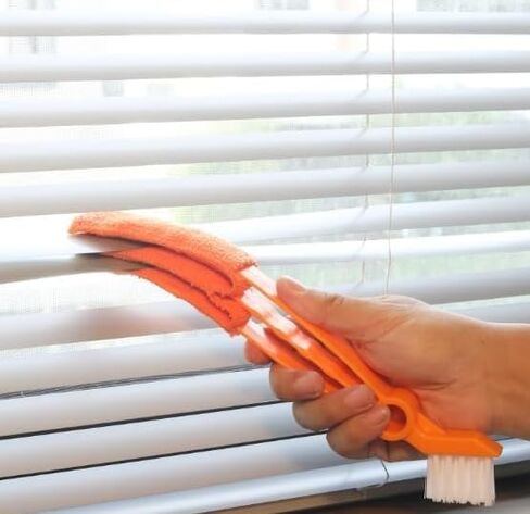 3pcs Mini Duster for Air Vent, Blind Dust Cleaning Tool, Blue in Saudi Arabia
