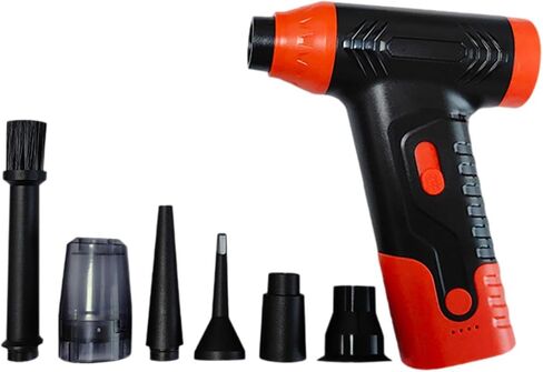 Powerful Car Vacuum Cleaner and Blower, Electric Air Purification Device for Vehicles, Orange in Saudi Arabia