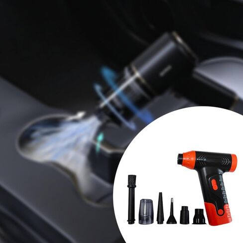 Powerful Car Vacuum Cleaner and Blower, Electric Air Purification Device for Vehicles, Orange in Saudi Arabia