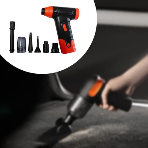 Powerful Car Vacuum Cleaner and Blower, Electric Air Purification Device for Vehicles, Orange in Saudi Arabia