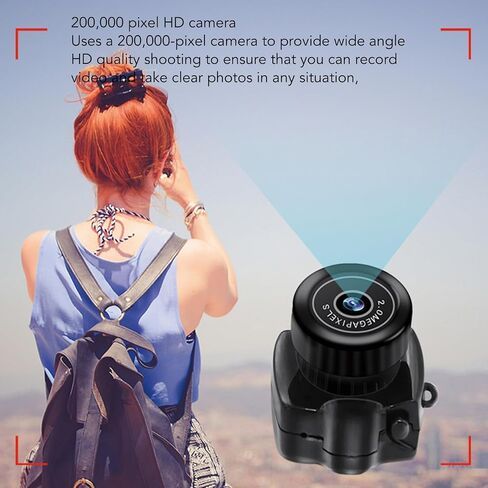 Action Camera, HD 200 000 Px Sports Camera Small Bike Camera with Rechargeable Battery for Photos Live Streaming Vlogging in Saudi Arabia