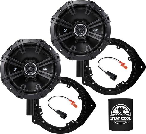 مكبرات الصوت Kicker 6.5 بوصة لـ GMC Sierra 2500 HD/3500 HD 2015-2021 مجموعة ترقية - زوج من سلسلة DS مع محولات وتسخير ، Coaxial 6 1/2 Audio Door Spear for Crew Cab DSC650 ، 43DSC6504 in Saudi Arabia