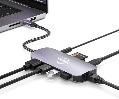 USB C HUB ، 9 في 1 USB C إلى محطة إرساء USB متوافقة مع MacBook Pro/Air وأكثر من ذلك ، لديها محول HDMI4K@60Hz مع شحن 100W PD ، 3 USB 3.0DATA POR in Saudi Arabia