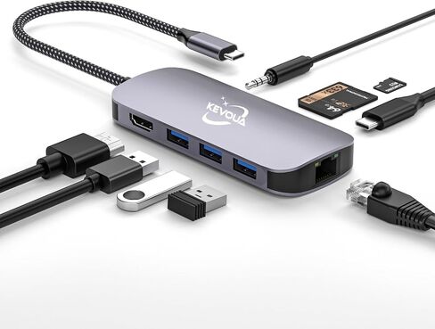 USB C HUB ، 9 في 1 USB C إلى محطة إرساء USB متوافقة مع MacBook Pro/Air وأكثر من ذلك ، لديها محول HDMI4K@60Hz مع شحن 100W PD ، 3 USB 3.0DATA POR in Saudi Arabia