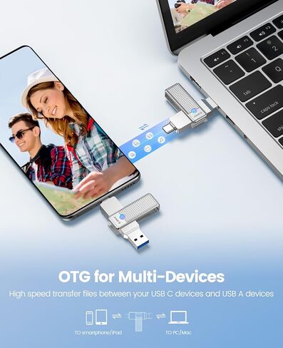 Orico Aluminium 7-Port USB Hub + 256 GB UFSD USB C Drive in Saudi Arabia