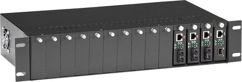 الهيكل الأسود Med Conv Chassis 14 ، 2U ، Rackmount ، Dual PWR SUP in Kuwait