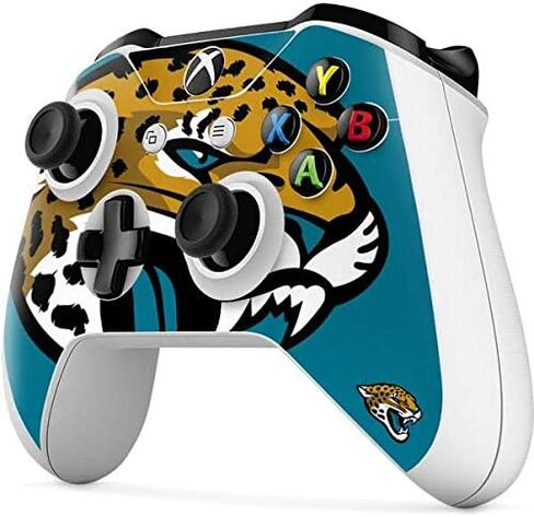 Skinit Skinit Gaming Gaming Skin متوافق مع جهاز التحكم Xbox One S - NFL Jacksonville Jaguars مرخص رسميًا in Saudi Arabia