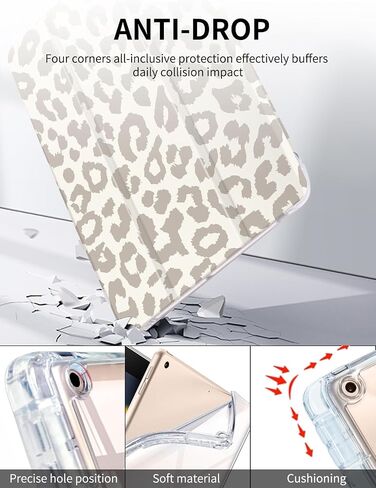 Watbro Case for iPad 9th / 8th / 7th Generation (2021/2020/2019) 10.2 inch, Slim Trifold iPad 9th Generation Case Clear Back Transparent Cover with Pencil Holder & Auto Sleep/Wake Cover in Saudi Arabia