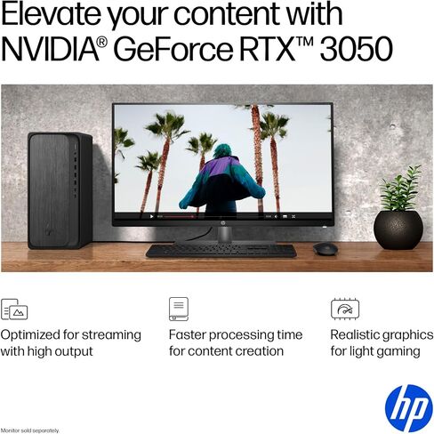 HP Omnidesk سطح المكتب PC ، AMD RYZEN 7 8700G ، 32 GB RAM ، 1 تيرابايت SSD ، NVIDIA GEFORCE RTX 3050 ، Windows 11 Home ، Microsoft CoPilot ، Gray Wood ، M02-0250 (2025) in Kuwait