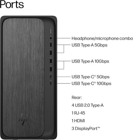 HP Omnidesk سطح المكتب PC ، AMD RYZEN 7 8700G ، 32 GB RAM ، 1 تيرابايت SSD ، NVIDIA GEFORCE RTX 3050 ، Windows 11 Home ، Microsoft CoPilot ، Gray Wood ، M02-0250 (2025) in Kuwait