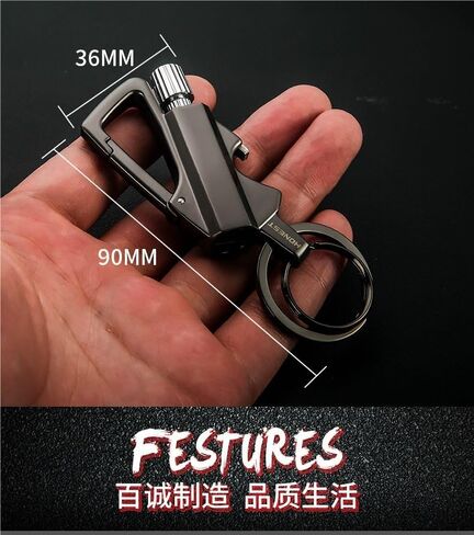 Permanent Match Unlimited Kerosene Lighter with Multi-Function Keychain Bottle Opener, Reusable Waterproof and Windproof Matches, Permanent Flint Fire Starter, Suitable for Outdoor Survival(Silver) in Saudi Arabia