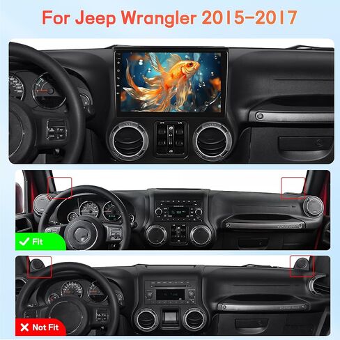 Qualcomm 8 Core [4+64g] Car Radio for Jeep Wrangler 2015 2016 2017 ، 10.1 chases Android Touchscreen Jeep Wrangler Stereo ، Carplay & Android Auto/FM RDS/EQ Audio/Bluetooth 5.1/SWC in Kuwait