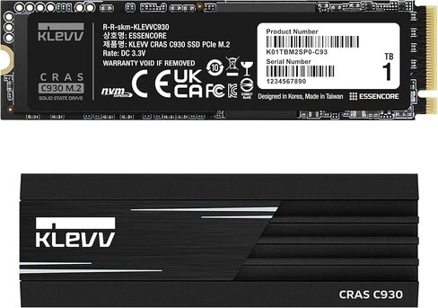 KLEVV CRAS C925G 2TB M.2 2280 NVMe PCIe Gen4x4 Internal Gaming SSD with Graphene Heatsink, Compatible with PS5, up to 7400MB/s (K02TBM2SP0-25G) in Kuwait
