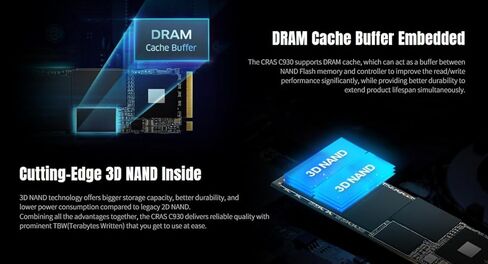 KLEVV CRAS C925G 2TB M.2 2280 NVMe PCIe Gen4x4 Internal Gaming SSD with Graphene Heatsink, Compatible with PS5, up to 7400MB/s (K02TBM2SP0-25G) in Kuwait