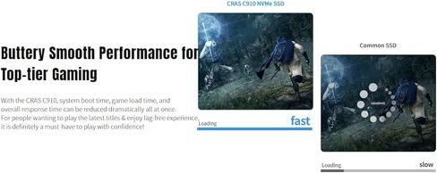 KLEVV CRAS C925G 2TB M.2 2280 NVMe PCIe Gen4x4 Internal Gaming SSD with Graphene Heatsink, Compatible with PS5, up to 7400MB/s (K02TBM2SP0-25G) in Kuwait