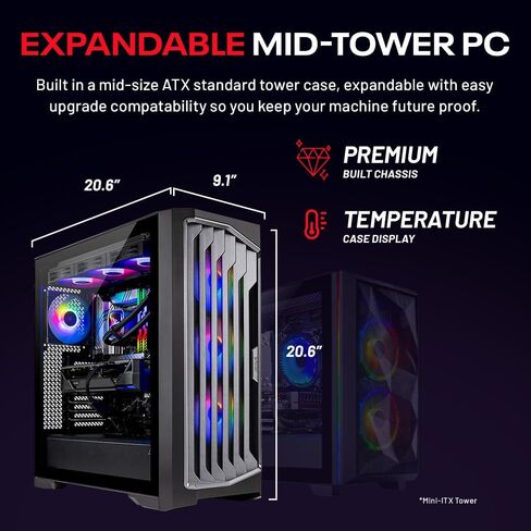Skytech Gaming Legacy 4 Desktop PC, Intel i9 14900K 3.2 GHz (5.7GHz Turbo), NVIDIA RTX 5070 12GB, Z790 Board, 1TB Gen4 NVMe SSD, 32GB DDR5 RAM 6000, 850W Gold ATX 3 PSU, 420mm ARGB AIO, Wi-Fi, Win 11 in Saudi Arabia
