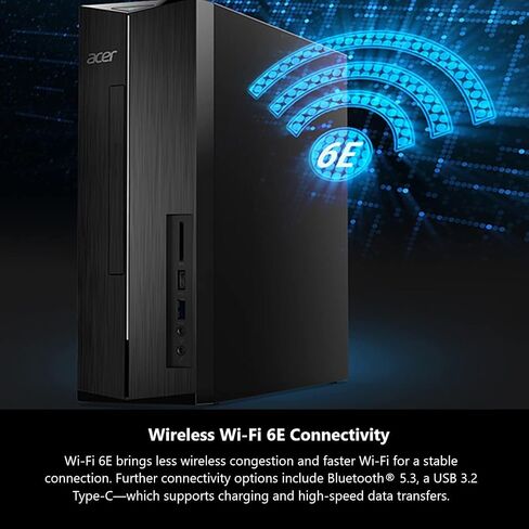acer 2025 SFF Desktop Computer Intel Core i7-14700K (Beats i9-12900K), 32GB RAM, 1TB PCIe SSD, Intel UHD Graphics 730, Wi-Fi, 2-Monitor Support 4K, Keyboard & Mouse, Bluetooth, RJ45, Windows 11 Home in Saudi Arabia