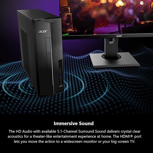 acer 2025 SFF Desktop Computer Intel Core i7-14700K (Beats i9-12900K), 32GB RAM, 1TB PCIe SSD, Intel UHD Graphics 730, Wi-Fi, 2-Monitor Support 4K, Keyboard & Mouse, Bluetooth, RJ45, Windows 11 Home in Saudi Arabia