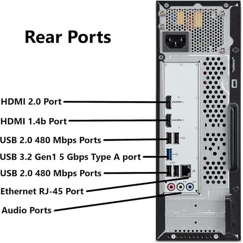 acer 2025 SFF Desktop Computer Intel Core i7-14700K (Beats i9-12900K), 32GB RAM, 1TB PCIe SSD, Intel UHD Graphics 730, Wi-Fi, 2-Monitor Support 4K, Keyboard & Mouse, Bluetooth, RJ45, Windows 11 Home in Saudi Arabia