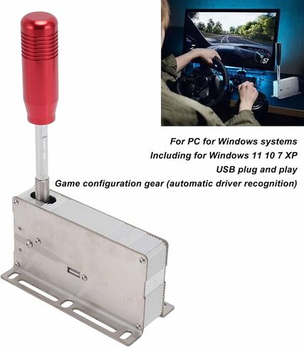 شيفتر USB المتسلسل ، SIM SIM Racing Shifter لـ 11 10 7 لـ L G25 G27 لعجلة سباق T500 (Blue) in Kuwait