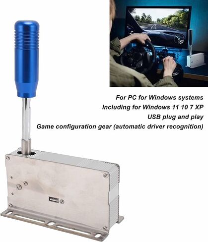 شيفتر USB المتسلسل ، SIM SIM Racing Shifter لـ 11 10 7 لـ L G25 G27 لعجلة سباق T500 (Blue) in Kuwait