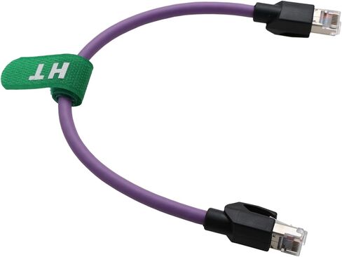 RJ45 CAT6 Ethernet تصحيح كابل ، 1 جيجابت في الثانية عالي السرعة لطابعة جهاز التوجيه التلفزيوني Ethercat Profinet Industrial Camera Switch Network ، مقاوم للأشعة فوق البنفسجية ، الأرجواني ، أعلى زاوية إلى مستقيم ، 1M ، 1M in Kuwait