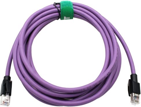 RJ45 CAT6 Ethernet تصحيح كابل ، 1 جيجابت في الثانية عالي السرعة لطابعة جهاز التوجيه التلفزيوني Ethercat Profinet Industrial Camera Switch Network ، مقاوم للأشعة فوق البنفسجية ، الأرجواني ، أعلى زاوية إلى مستقيم ، 1M ، 1M in Kuwait