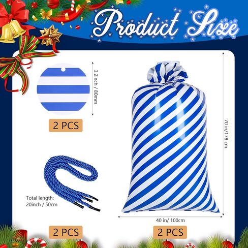 Sabary 2 Pcs 70 x 40 Inch Christmas Jumbo Bike Gift Bag for Giant Gifts Plastic Big Gift Bags Extra Large Gift Bag for Christmas Baby Shower Gift Wrapping Supplies(Pink White, Dot) in Saudi Arabia