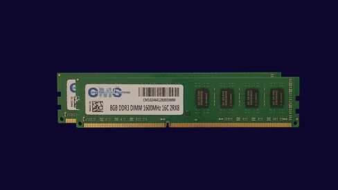 CMS 16GB (2x8GB) DDR3 12800 1600MHz غير ECC DIMM ذاكرة RAM متوافقة مع Lenovo IdeaCentre 300S -08L - A63 in Kuwait