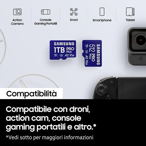 Samsung Memory MB-MD1T0SA Pro Plus MicroSD CARD للهاتف المحمول والألعاب 1 تيرابايت UHS-I U3 ، حتى 180 ميجابايت/ثانية in Kuwait