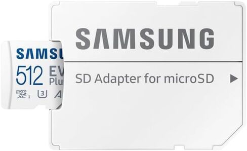 Samsung EVO Plus microSDXC Memory Card 512 GB, 160 MB/s, U3, V30, A2, ‎MB-MC512SA/TR (2024 Series) in Kuwait