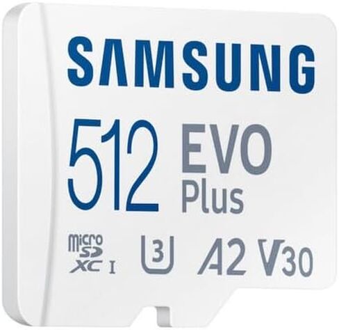 Samsung EVO Plus microSDXC Memory Card 512 GB, 160 MB/s, U3, V30, A2, ‎MB-MC512SA/TR (2024 Series) in Kuwait