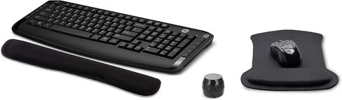 HP Wireless Keyboard & Mouse 300 PC Bundle مع منصات Gel Mouse & Wrist ، ومكبر صوت بلوتوث صغير مع صوت احترافي ، وزر ميكروفون مدمج وزر صورة شخصية عن بُعد in Saudi Arabia