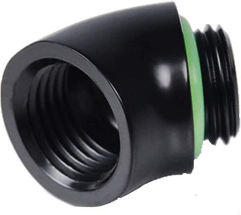 Barrow G1/4" Male to Female Extender Fitting, 45 Degree Angle, Black in Saudi Arabia